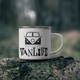 Van Life Enamel Camping Mug