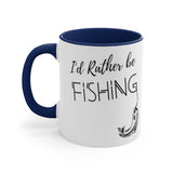 I'd rather be fishing Accent Coffee Mug, 11oz