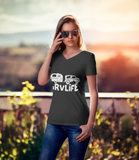 RV Life TEE V-Neck  Unisex Jersey Short Sleeve V-Neck Tee